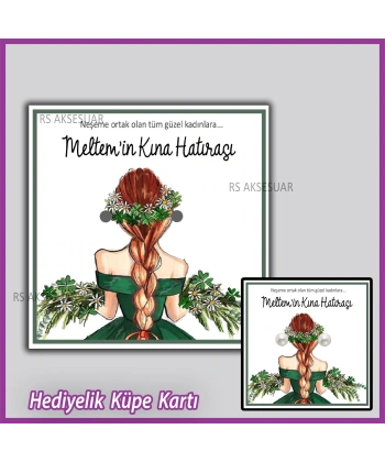 Hediyelik Küpe Kartı -Nikah, Nişan, Kına Hatırası