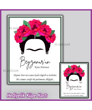Hediyelik Küpe Kartı -Nikah, Nişan, Kına Hatırası