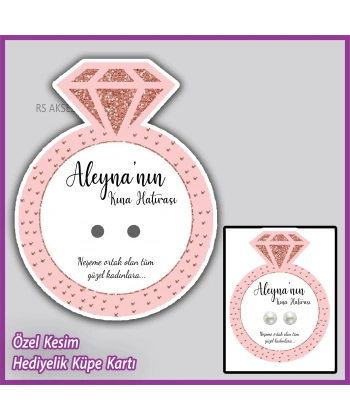 Hediyelik Küpe Kartı -Nikah, Nişan, Kına Hatırası