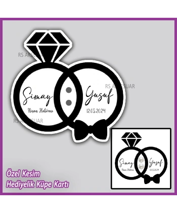 Hediyelik Küpe Kartı -Nikah, Nişan, Kına Hatırası