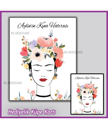 Hediyelik Küpe Kartı -Nikah, Nişan, Kına Hatırası