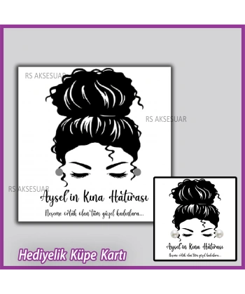 Hediyelik Küpe Kartı -Nikah, Nişan, Kına Hatırası