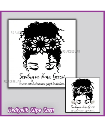 Hediyelik Küpe Kartı -Nikah, Nişan, Kına Hatırası