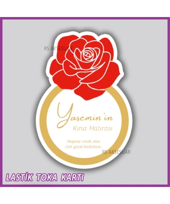 Lastik Toka Kartı -Nikah, Nişan, Kına Hatırası