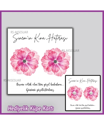 Hediyelik Küpe Kartı -Nikah, Nişan, Kına Hatırası