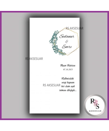 Hediyelik Makrome Anahtarlık İsim Kartı -rs390