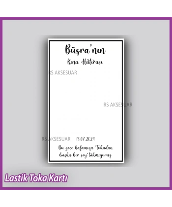 Lastik Toka Kartı Kına Hatırası