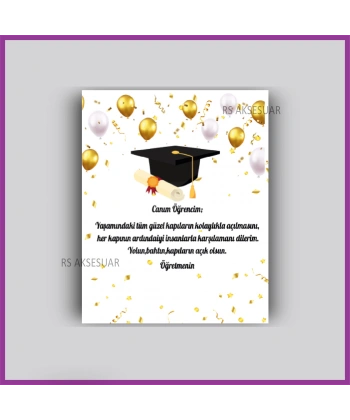 Mezuniyet Hatırası Hediyelik Bileklik Kartı