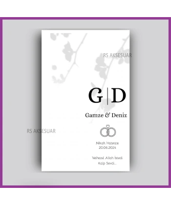 Minimalist Hediyelik Anahtarlık İsim Kartı