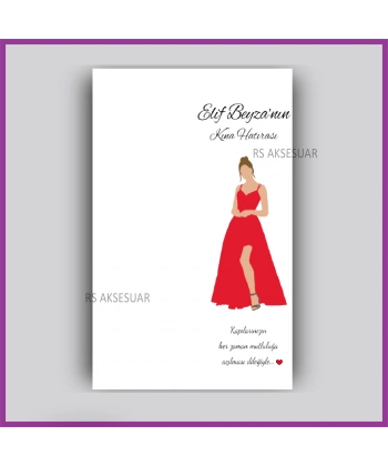 Kına Gecesi Temalı Hediyelik Anahtarlık İsim Kartı