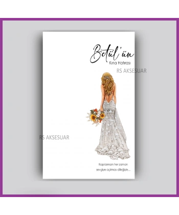 Kına Gecesi Temalı Hediyelik Anahtarlık İsim Kartı