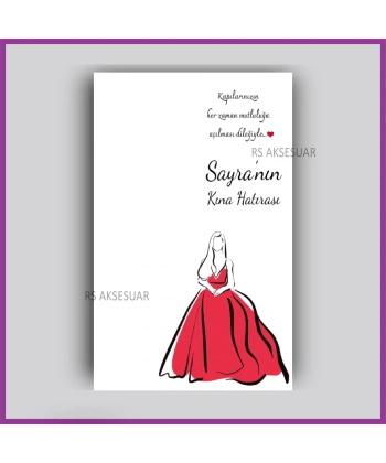 Kına Gecesi Temalı Hediyelik Anahtarlık İsim Kartı