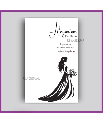 Kına Gecesi Temalı Hediyelik Anahtarlık İsim Kartı