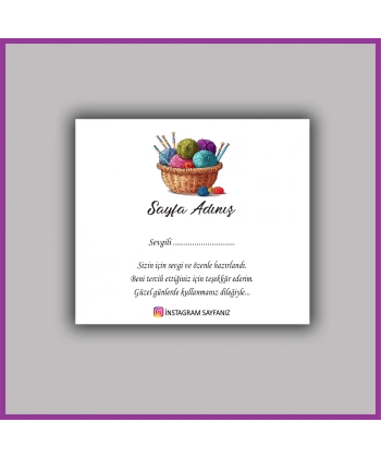 Kişiye Özel Logolu Paketleme Teşekkür Kartı - BS014