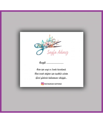 Kişiye Özel Logolu Paketleme Teşekkür Kartı - BS034