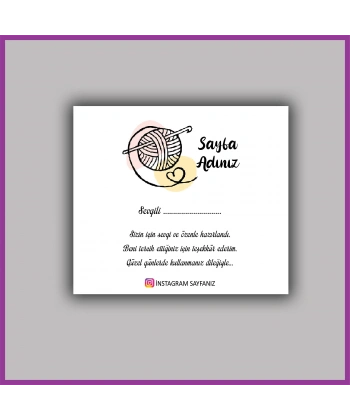 Kişiye Özel Logolu Paketleme Teşekkür Kartı - BS044