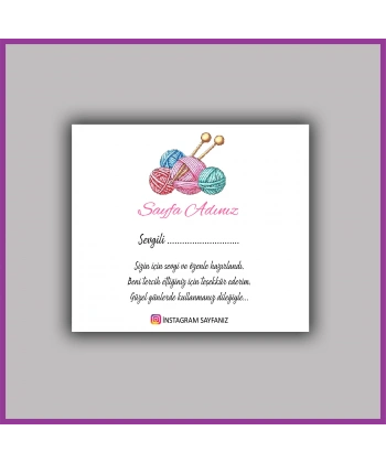 Kişiye Özel Logolu Paketleme Teşekkür Kartı - BS054