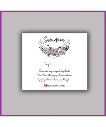 Kişiye Özel Logolu Paketleme Teşekkür Kartı - BS094