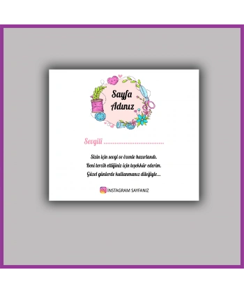 Kişiye Özel Logolu Paketleme Teşekkür Kartı - BS164