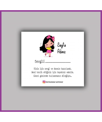 Kişiye Özel Logolu Paketleme Teşekkür Kartı - BS174