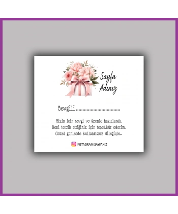 Kişiye Özel Logolu Paketleme Teşekkür Kartı - BS184