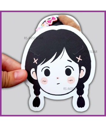 Sevimli Kız Çıtçıt ve Klips Toka - Takı Kartı