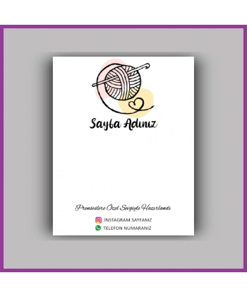 Kişiye Özel Logolu Toka - Takı Kartı - BS043