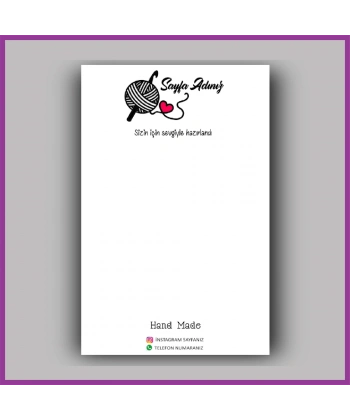 Kişiye Özel Logolu Toka - Takı Kartı - BS062