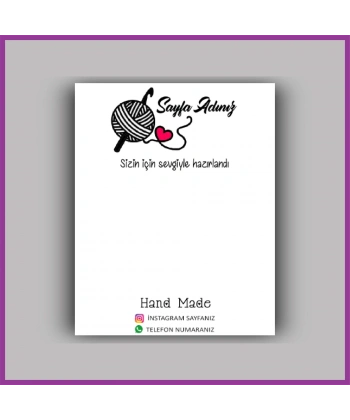 Kişiye Özel Logolu Toka - Takı Kartı - BS063