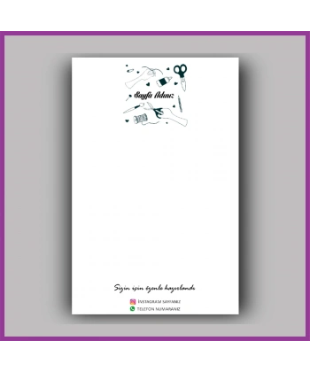 Kişiye Özel Logolu Toka - Takı Kartı - BS072