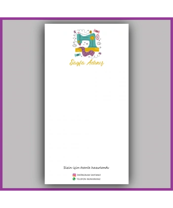 Kişiye Özel Logolu Toka - Takı Kartı - BS081