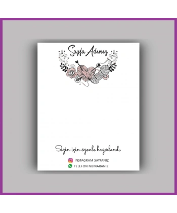 Kişiye Özel Logolu Toka - Takı Kartı - BS093