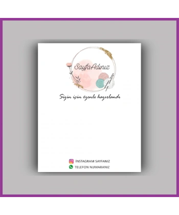 Kişiye Özel Logolu Toka - Takı Kartı - BS103