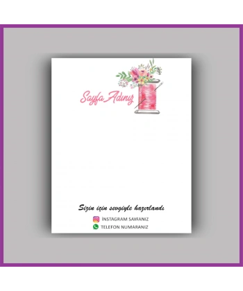 Kişiye Özel Logolu Toka - Takı Kartı - BS113