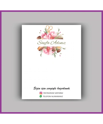 Kişiye Özel Logolu Toka - Takı Kartı - BS123