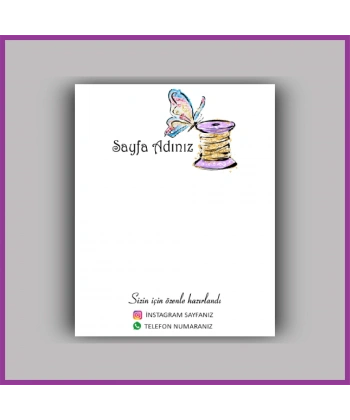 Kişiye Özel Logolu Toka - Takı Kartı - BS143