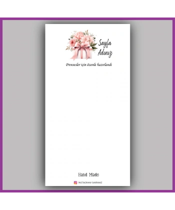 Kişiye Özel Logolu Toka - Takı Kartı - BS181