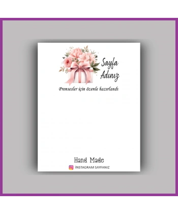 Kişiye Özel Logolu Toka - Takı Kartı - BS183