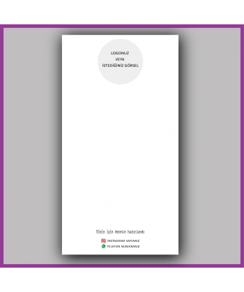 Kişiye Özel Logolu Toka - Takı Kartı - BS217