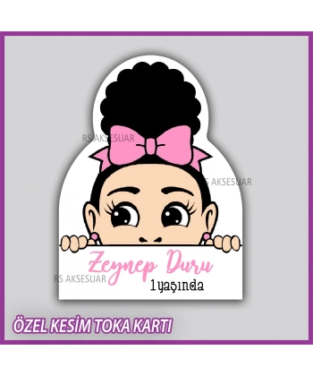 Lastik Toka Kartı -Bebek, Doğum Günü Hatırası