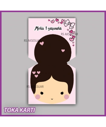 Lastik Toka Kartı -Bebek, Doğum Günü Hatırası