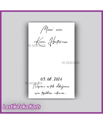 Lastik Toka Kartı Kına Hatırası