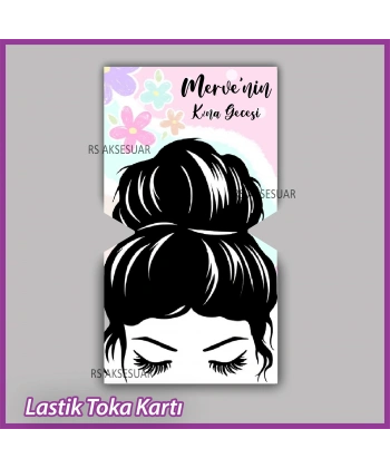 Lastik Toka Kartı -Nikah, Nişan, Kına Hatırası