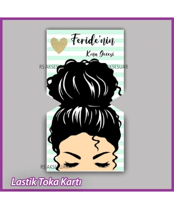 Lastik Toka Kartı -Nikah, Nişan, Kına Hatırası