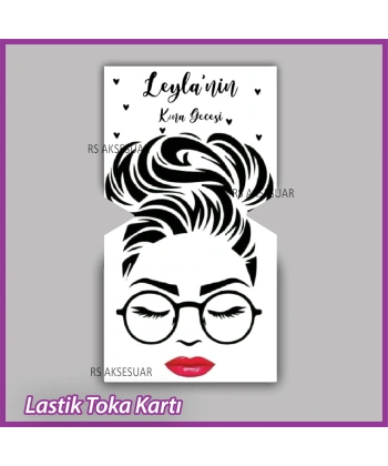 Lastik Toka Kartı -Nikah, Nişan, Kına Hatırası