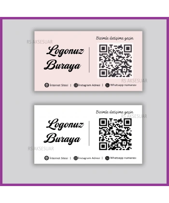 Logo ve Karekod Baskılı Kart - Kartvizit
