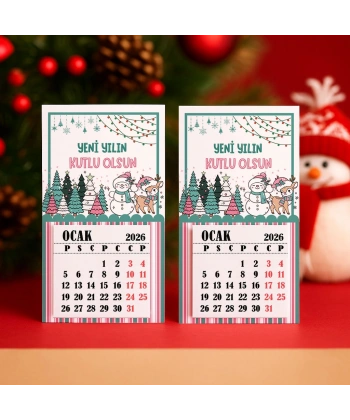 Magnetli Mini Takvim - Yılbaşı Hediyesi- YY6267