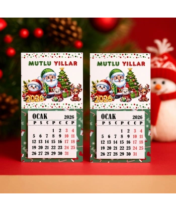 Magnetli Mini Takvim - Yılbaşı Hediyesi- YY6270