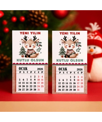 Magnetli Mini Takvim - Yılbaşı Hediyesi- YY6273