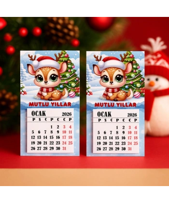 Magnetli Mini Takvim - Yılbaşı Hediyesi- YY6274